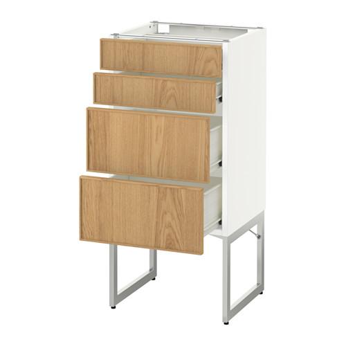 МЕТОД / ФОРВАРА Нплн шк 4 фронт/2 низк/2средн ящ - 40x37x60 см, Экестад дуб, белый МЕТОД / ФОРВАРА Нплн шк 4 фронт/2 низк/2средн ящ - 40x37x60 см, Экестад дуб, белый