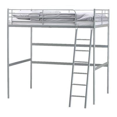 ikea loft bed white metal