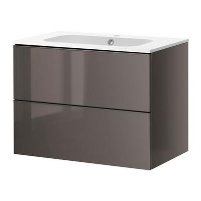 ГОДМОРГОН/НОРВИКЕН Шкаф для раковины с 2 ящ - серый, 80x48x60 см ГОДМОРГОН/НОРВИКЕН Шкаф для раковины с 2 ящ - серый, 80x48x60 см