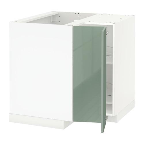 Method Corner Floor Cabinet With Revolving Sections White