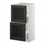 МЕТОД / ФОРВАРА Напольный шкаф с 2 ящиками - 40x37 см, Лаксарби черно-коричневый, белый МЕТОД / ФОРВАРА Напольный шкаф с 2 ящиками - 40x37 см, Лаксарби черно-коричневый, белый