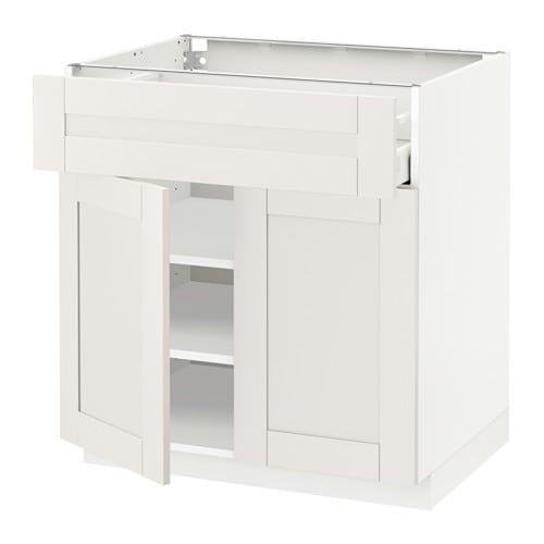 МЕТОД / МАКСИМЕРА Напольный шкаф+ящик/2дверцы - белый, Сэведаль белый, 80x60 см МЕТОД / МАКСИМЕРА Напольный шкаф+ящик/2дверцы - белый, Сэведаль белый, 80x60 см
