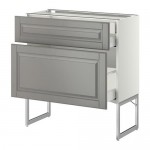 МЕТОД / МАКСИМЕРА Напольн шкаф 2фронт пнл/2низ/1вс ящ - белый, Будбин серый, 80x37x60 см МЕТОД / МАКСИМЕРА Напольн шкаф 2фронт пнл/2низ/1вс ящ - белый, Будбин серый, 80x37x60 см