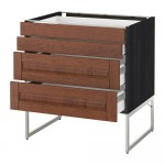 МЕТОД / МАКСИМЕРА Нплн шк 4 фронт/2 низк/2средн ящ - под дерево черный, Филипстад коричневый, 80x60x60 см МЕТОД / МАКСИМЕРА Нплн шк 4 фронт/2 низк/2средн ящ - под дерево черный, Филипстад коричневый, 80x60x60 см