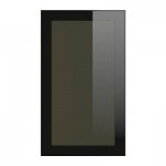 РУБРИК Стеклянная дверь - дымчатое стекло/черный, 40x70 см