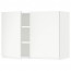 МЕТОД Навесной шкаф с полками/2дверцы - белый, Воксторп белый, 80x60 см
