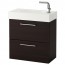 ГОДМОРГОН / БРОВИКЕН Шкаф для раковины с 2 ящ - черно-коричневый