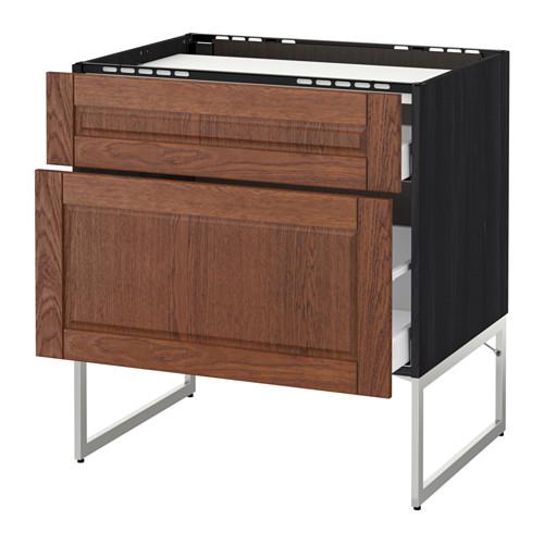 МЕТОД / МАКСИМЕРА Напольн шкаф/2фронт пнл/3ящика - -, Филипстад коричневый, 80x60x60 см МЕТОД / МАКСИМЕРА Напольн шкаф/2фронт пнл/3ящика - -, Филипстад коричневый, 80x60x60 см