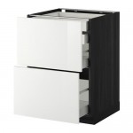 МЕТОД / МАКСИМЕРА Напл шк 2 фрнт/2низ/1срд/1 выс ящ - под дерево черный, Рингульт глянцевый белый, 60x60 см МЕТОД / МАКСИМЕРА Напл шк 2 фрнт/2низ/1срд/1 выс ящ - под дерево черный, Рингульт глянцевый белый, 60x60 см