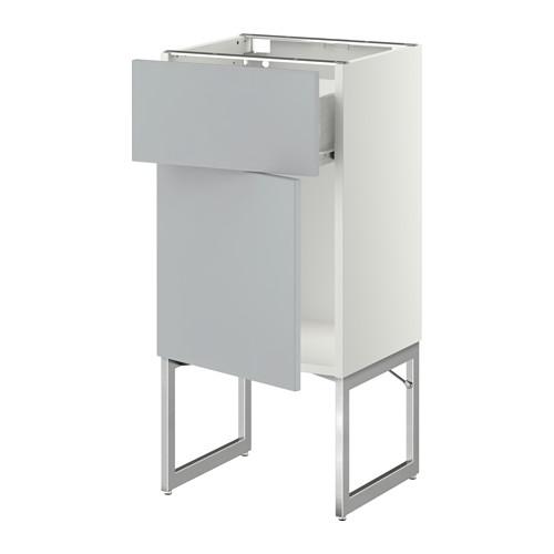 МЕТОД / ФОРВАРА Напольный шкаф с ящиком/дверью - 40x37x60 см, Веддинге серый, белый МЕТОД / ФОРВАРА Напольный шкаф с ящиком/дверью - 40x37x60 см, Веддинге серый, белый