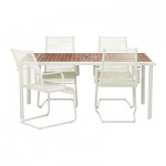 ХАСЕЛЬОН/ВЭСМАН Стол+4 стула с подлокотниками