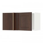 МЕТОД Шкаф навесной угловой - белый, Эдсерум под дерево коричневый