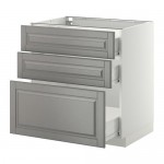 МЕТОД / ФОРВАРА Нплн шк 3 фрнт/3 средн ящика - белый, Будбин серый, 80x60 см МЕТОД / ФОРВАРА Нплн шк 3 фрнт/3 средн ящика - белый, Будбин серый, 80x60 см