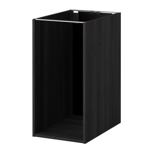 МЕТОД Каркас напольного шкафа - под дерево черный, 40x60x80 см