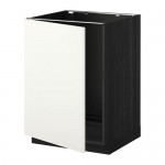 METOD напольный шкаф для раковины черный/Хэггеби белый 60x60 см