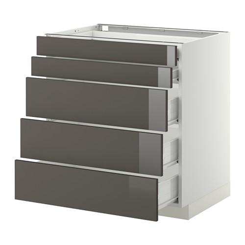 МЕТОД / ФОРВАРА Нплн шк 5фрнт/2нзк/3срд ящ - белый, Рингульт глянцевый серый, 80x60 см МЕТОД / ФОРВАРА Нплн шк 5фрнт/2нзк/3срд ящ - белый, Рингульт глянцевый серый, 80x60 см