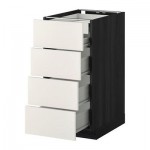 МЕТОД / ФОРВАРА Нплн шк 4фрнт/2нзк/3срд ящ - 40x60 см, Веддинге белый, под дерево черный МЕТОД / ФОРВАРА Нплн шк 4фрнт/2нзк/3срд ящ - 40x60 см, Веддинге белый, под дерево черный