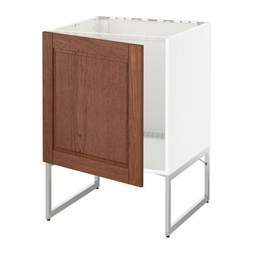 МЕТОД Напольный шкаф для раковины - белый, Филипстад коричневый МЕТОД Напольный шкаф для раковины - белый, Филипстад коричневый