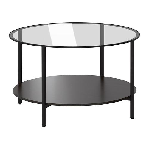 VITTSJÖ журнальный стол черно-коричневый/стекло