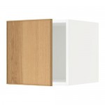 МЕТОД Верхний шкаф - белый, Экестад дуб