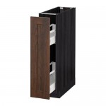 МЕТОД Напол шкаф/выдв внутр элем - под дерево черный, Эдсерум под дерево коричневый МЕТОД Напол шкаф/выдв внутр элем - под дерево черный, Эдсерум под дерево коричневый