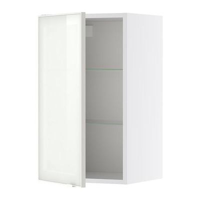 ФАКТУМ Навесной шкаф со стеклянной дверью - Рубрик белое стекло, 30x70 см