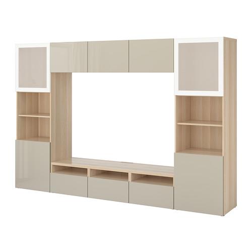 BESTÅ шкаф для ТВ, комбин/стеклян дверцы BESTÅ шкаф для ТВ, комбин/стеклян дверцы