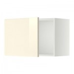 МЕТОД Шкаф навесной - 60x40 см, Рингульт глянцевый кремовый, белый