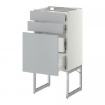 МЕТОД / ФОРВАРА Напольн шкаф 3фронт пнл/2низ/2ср ящ - 40x37x60 см, Веддинге серый, белый МЕТОД / ФОРВАРА Напольн шкаф 3фронт пнл/2низ/2ср ящ - 40x37x60 см, Веддинге серый, белый