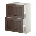 МЕТОД / ФОРВАРА Напольный шкаф с 2 ящиками - 60x37 см, Эдсерум под дерево коричневый, белый МЕТОД / ФОРВАРА Напольный шкаф с 2 ящиками - 60x37 см, Эдсерум под дерево коричневый, белый