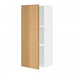 МЕТОД Шкаф навесной с полкой - белый, Экестад дуб, 40x100 см МЕТОД Шкаф навесной с полкой - белый, Экестад дуб, 40x100 см