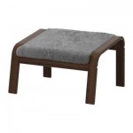 ПОЭНГ Табурет для ног - Локкарп серый, коричневый