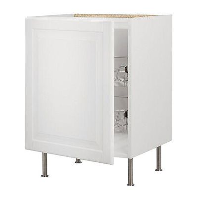 ФАКТУМ Напольный шкаф с проволочн ящиками - Лидинго белый с оттенком, 50 см