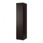 ПАКС Гардероб с 1 дверью - Пакс Нексус черно-коричневый, черно-коричневый, 50x60x201 см, плавно закрывающиеся петли