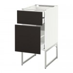 МЕТОД / МАКСИМЕРА Напольн шкаф 2фронт пнл/2низ/1вс ящ - белый, Кунгсбакка антрацит, 40x60x60 см МЕТОД / МАКСИМЕРА Напольн шкаф 2фронт пнл/2низ/1вс ящ - белый, Кунгсбакка антрацит, 40x60x60 см