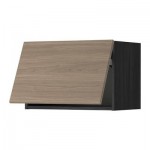 МЕТОД Горизонтальный навесной шкаф - 60x40 см, Брокхульт под грецкий орех светло-серый, под дерево черный МЕТОД Горизонтальный навесной шкаф - 60x40 см, Брокхульт под грецкий орех светло-серый, под дерево черный