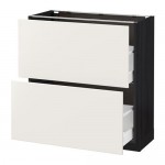METOD/MAXIMERA напольный шкаф с 2 ящиками цвет алюминия