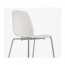 LEIFARNE стул белый/Брур-Инге хромированный 52x50x87 cm