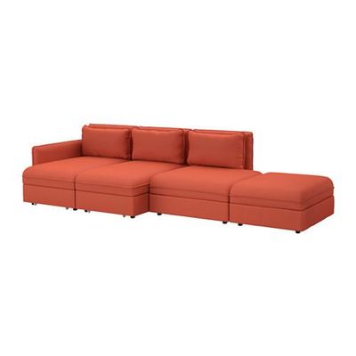 ВАЛЛЕНТУНА 4-местный диван-кровать - Оррста оранжевый