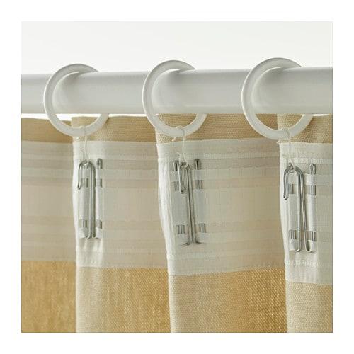 СИРЛИГ Гардин кольцо с зажимом и крючком - белый СИРЛИГ Гардин кольцо с зажимом и крючком - белый