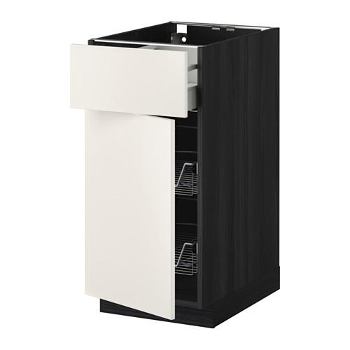 МЕТОД / МАКСИМЕРА Напольн шкаф с пров корз/ящ/дверью - под дерево черный, Веддинге белый, 40x60 см МЕТОД / МАКСИМЕРА Напольн шкаф с пров корз/ящ/дверью - под дерево черный, Веддинге белый, 40x60 см