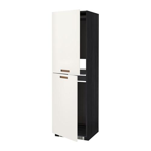 МЕТОД Высок шкаф д холодильн/мороз - 60x60x200 см, Мэрста белый, под дерево черный