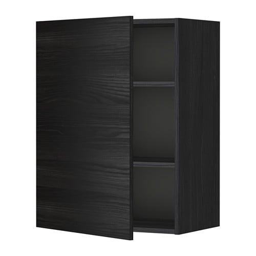 МЕТОД Шкаф навесной с полкой - под дерево черный, Тингсрид под дерево черный, 60x80 см