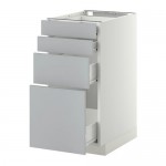 МЕТОД / ФОРВАРА Напольн шкаф 4 фронт панели/4 ящика - 40x60 см, Веддинге серый, белый МЕТОД / ФОРВАРА Напольн шкаф 4 фронт панели/4 ящика - 40x60 см, Веддинге серый, белый