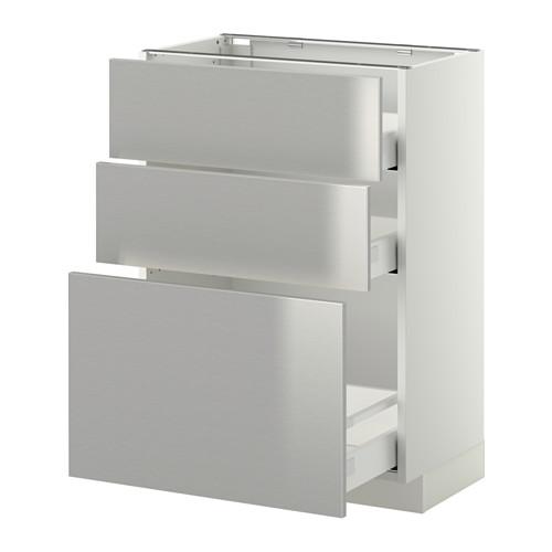 METOD напольн шкаф 3фрнт пнл/2низк/1ср ящ оцинковка