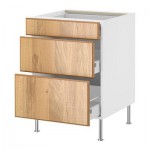 ФАКТУМ Напольный шкаф с 3 ящиками - Норье дуб, 80 см ФАКТУМ Напольный шкаф с 3 ящиками - Норье дуб, 80 см