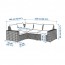 SOLLERÖN модульный угл 3-мест диван, садовый