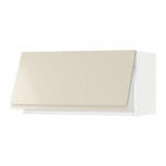 МЕТОД Горизонтальный навесной шкаф - белый, Воксторп глянцевый светло-бежевый, 80x40 см МЕТОД Горизонтальный навесной шкаф - белый, Воксторп глянцевый светло-бежевый, 80x40 см