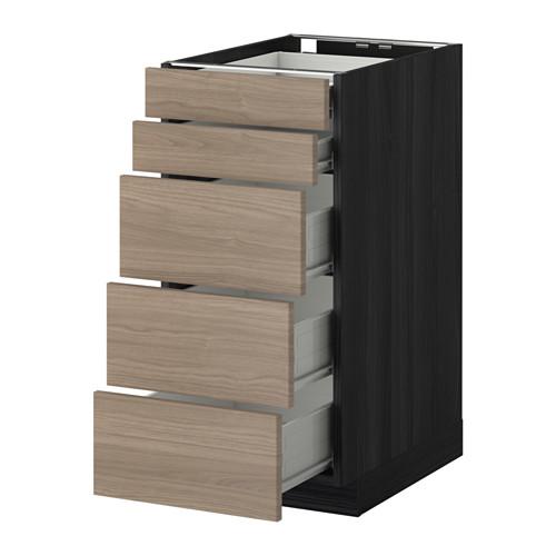 МЕТОД / ФОРВАРА Нплн шк 5фрнт/2нзк/3срд ящ - под дерево черный, Брокхульт под грецкий орех светло-серый, 40x60 см МЕТОД / ФОРВАРА Нплн шк 5фрнт/2нзк/3срд ящ - под дерево черный, Брокхульт под грецкий орех светло-серый, 40x60 см