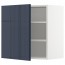 МЕТОД Шкаф навесной с полкой - белый, Ерста глянцевый черно-синий, 60x60 см